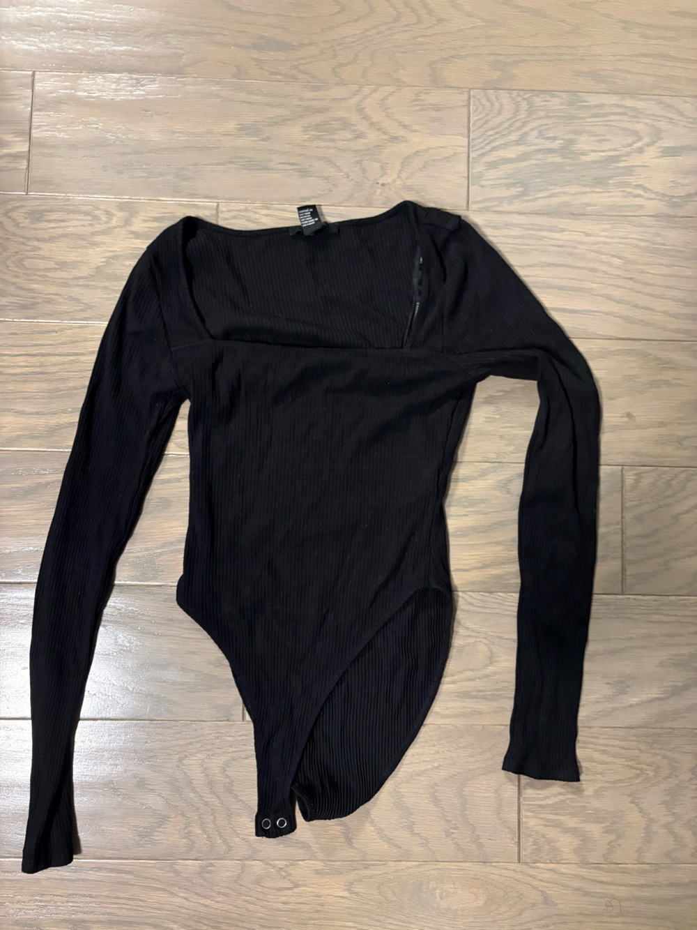 Forever 21 Black Ribbed Bodysuit